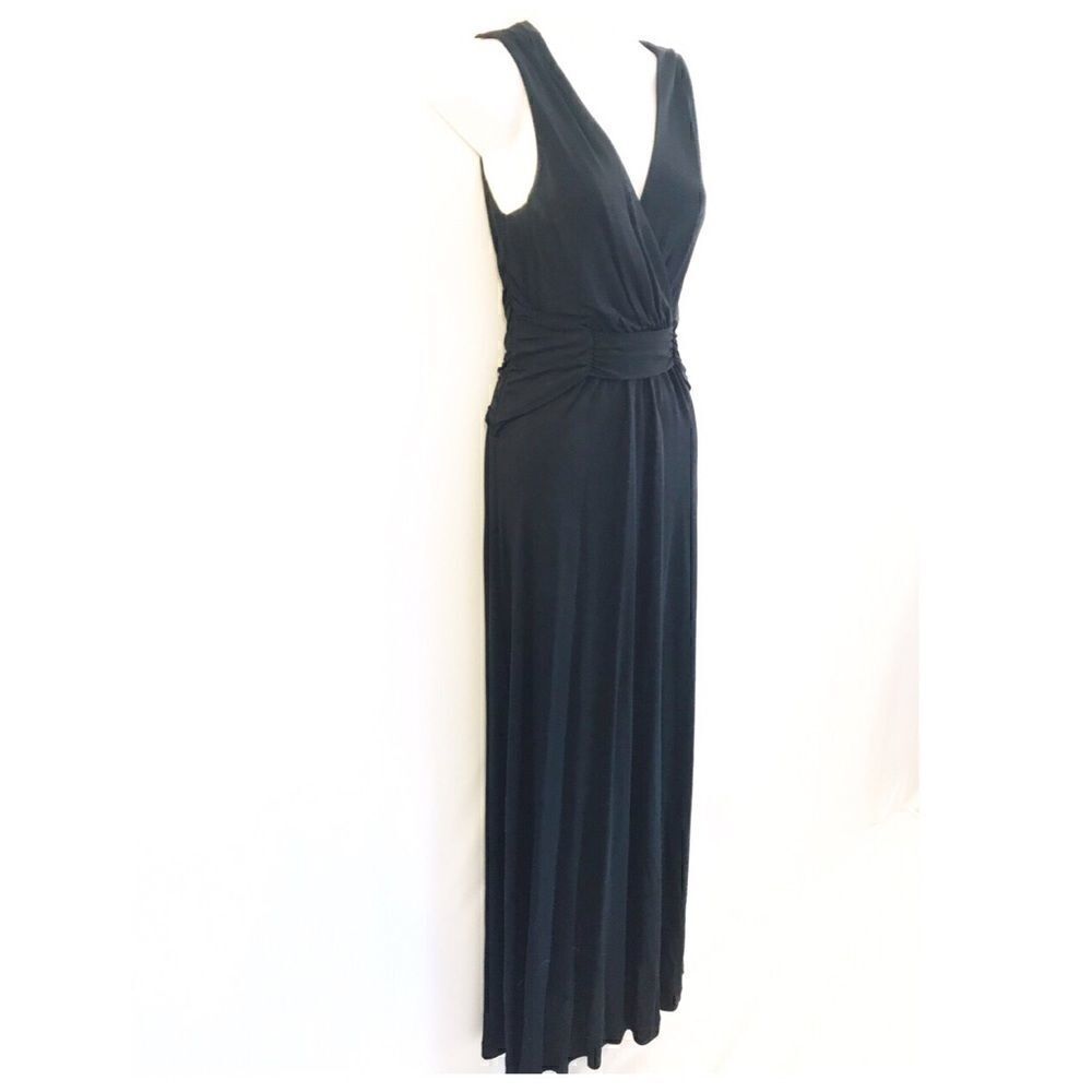Banana Republic Black v-Neck Gown - Picture 4 of 7